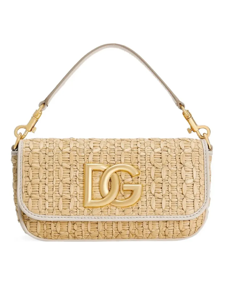 Dolce & Gabbana Tote Bag mit Logo-Stickerei - Nude Nude