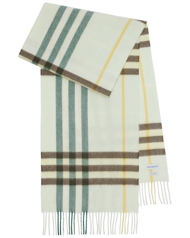 Burberry Karierter Schal - Weiß Weiß
