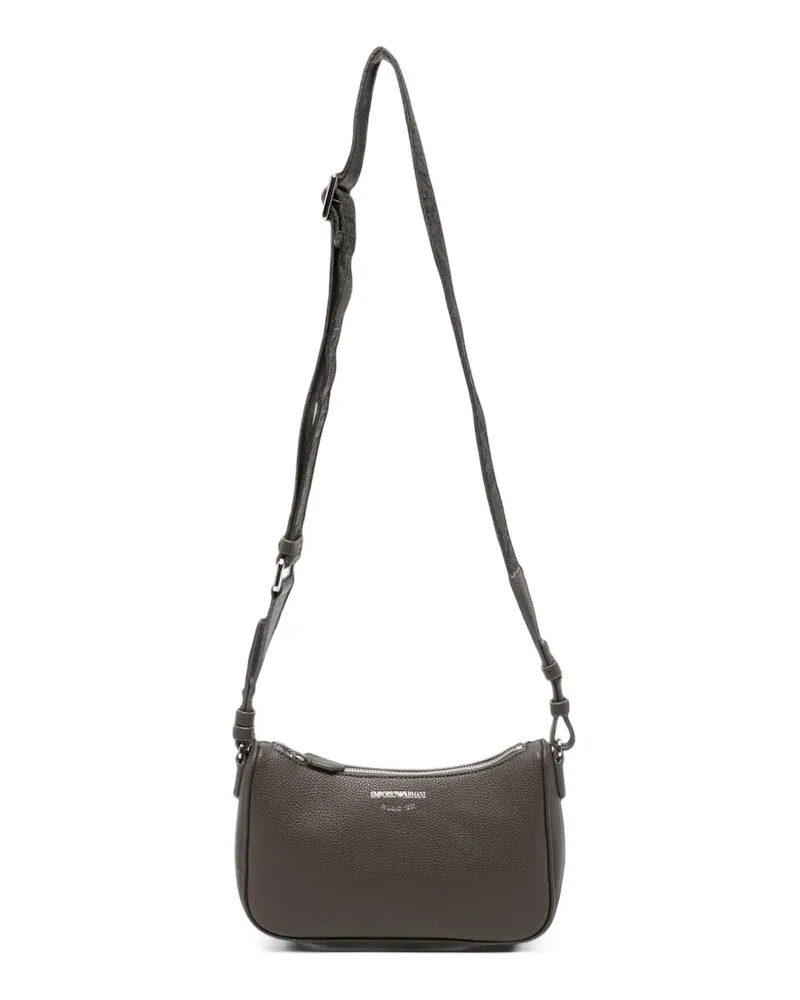 Emporio Armani grained-effect cross body bag - Grau Grau