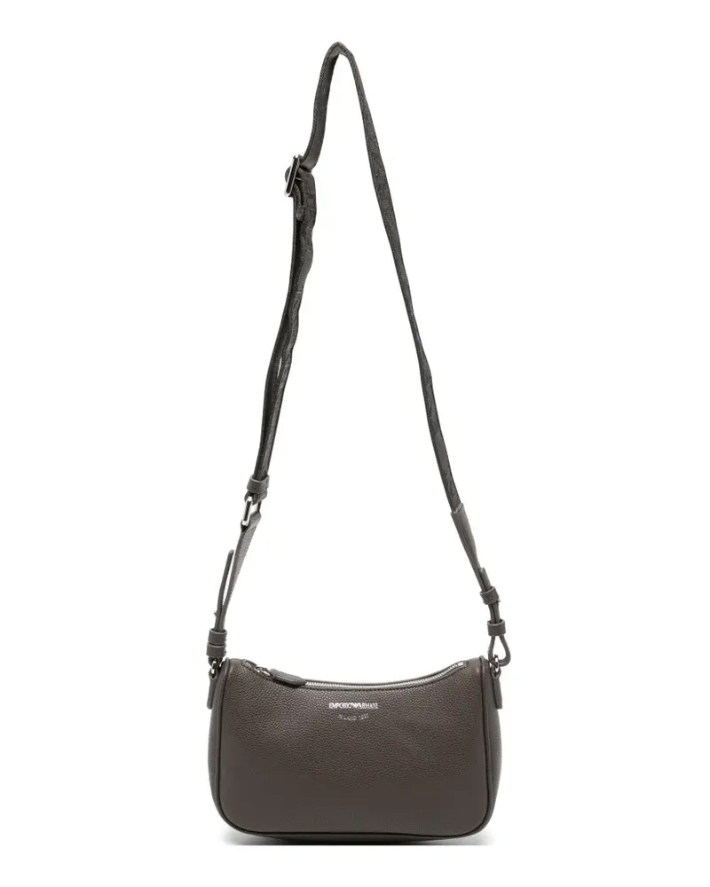 Emporio Armani Umhängetasche mit gekörntem Effekt - Grau Grau