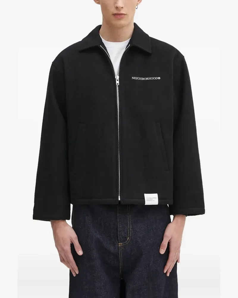 Neighborhood Melton Hemdjacke mit Logo-Emblem - Schwarz Schwarz