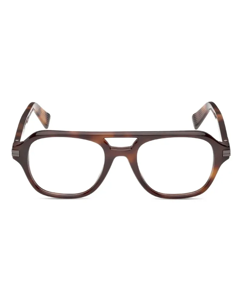 Ermenegildo Zegna Klassische Pilotenbrille - Braun Braun