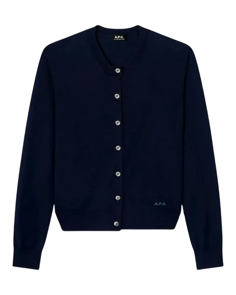 A.P.C. Marisa Cardigan mit Logo-Stickerei - Blau Blau