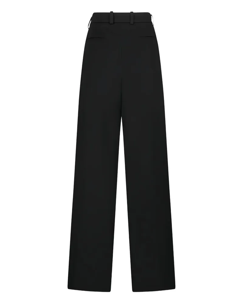 Chloé Wide-Leg-Hose mit Bundfalten - Schwarz Schwarz