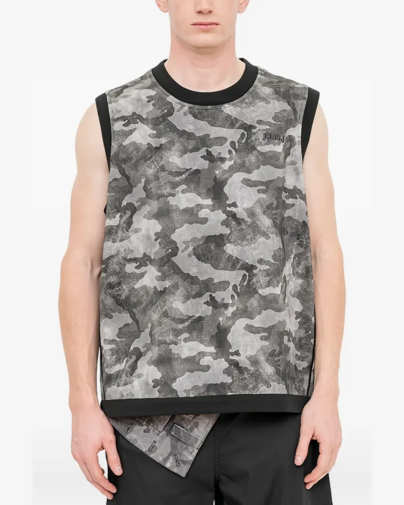 JUUN.J Top mit Camouflage-Print - Grau Grau