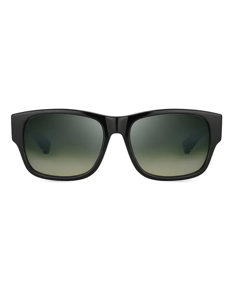 Bugatti Sonnenbrille mit eckigem Gestell - Schwarz Schwarz
