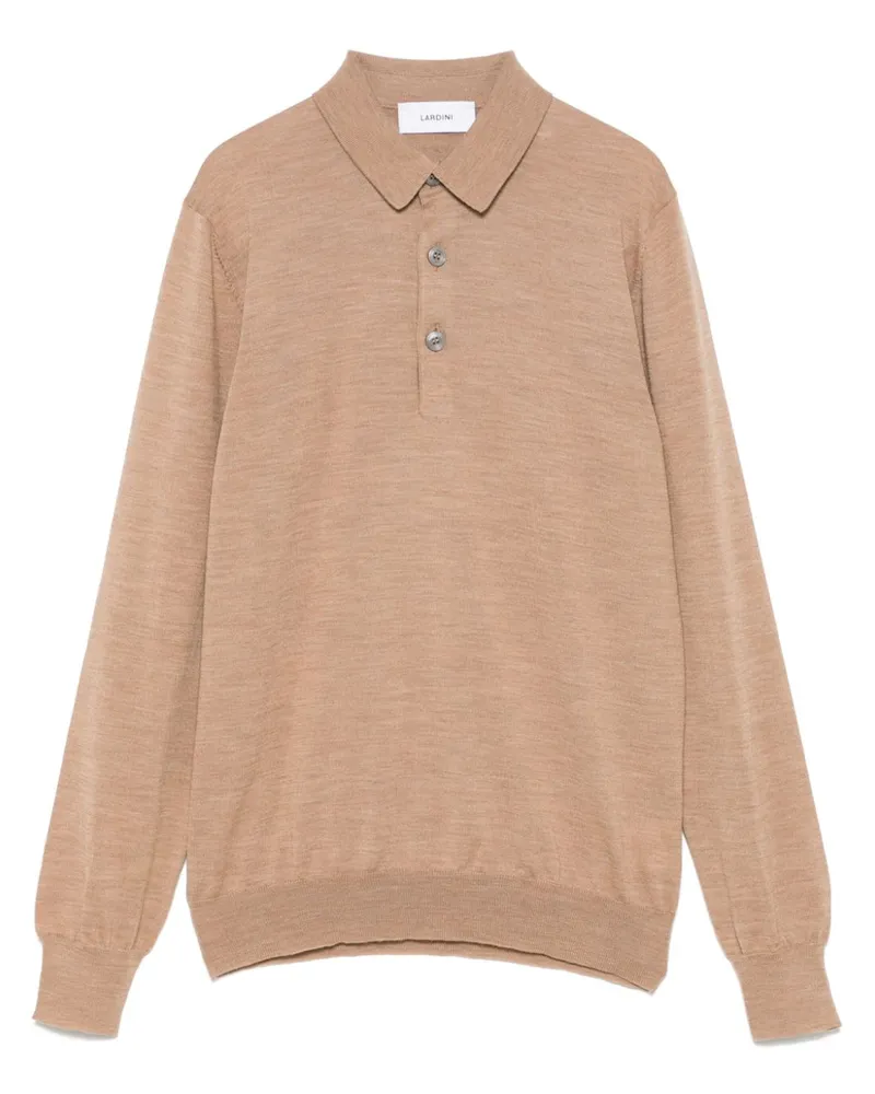 LARDINI Fein gestricktes Poloshirt - Braun Braun