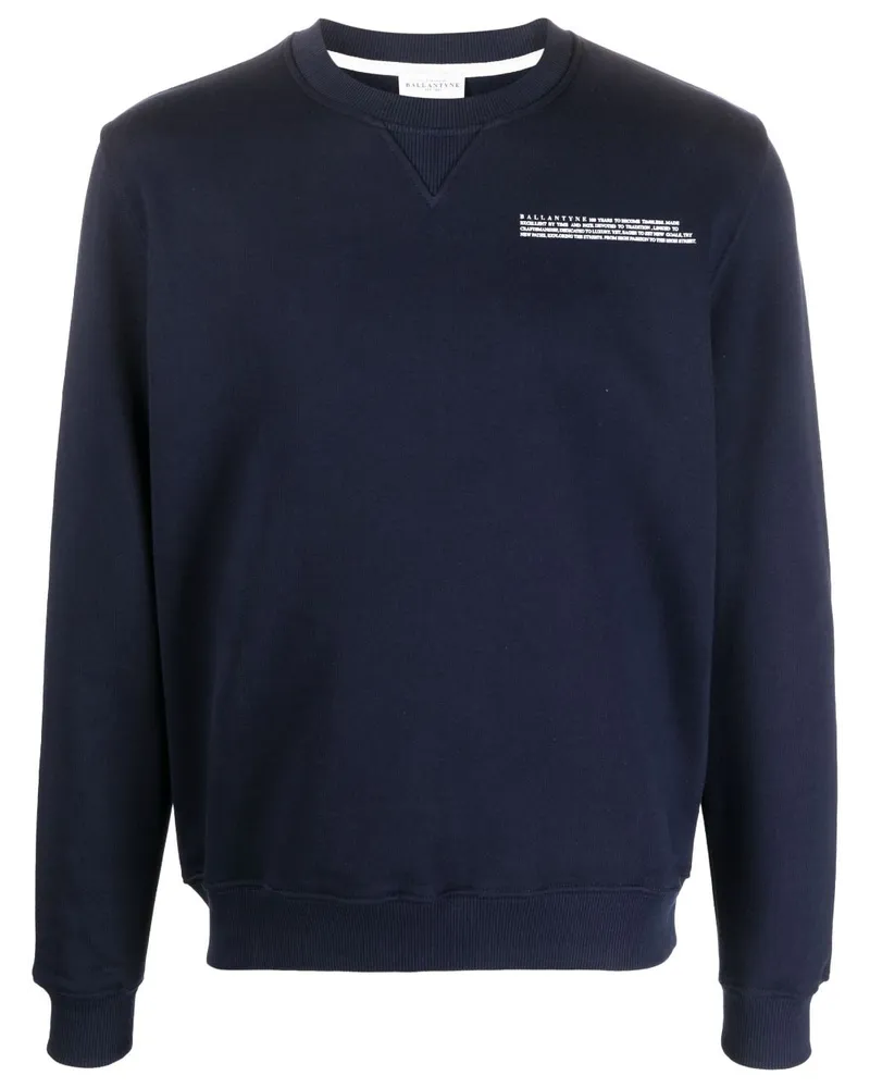 Ballantyne Pullover mit Logo-Print Blau