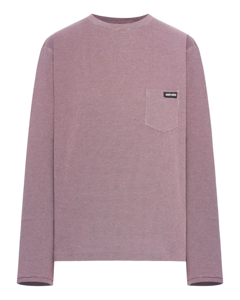 Miu Miu jacquard jersey T-shirt - Rosa Rosa