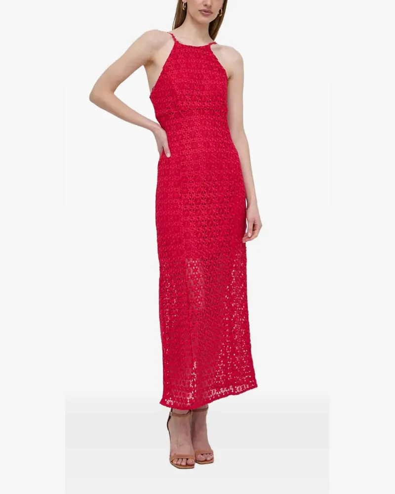 Guess Maxikleid mit Spaghettiträgern und Spitze - Rosa Rosa