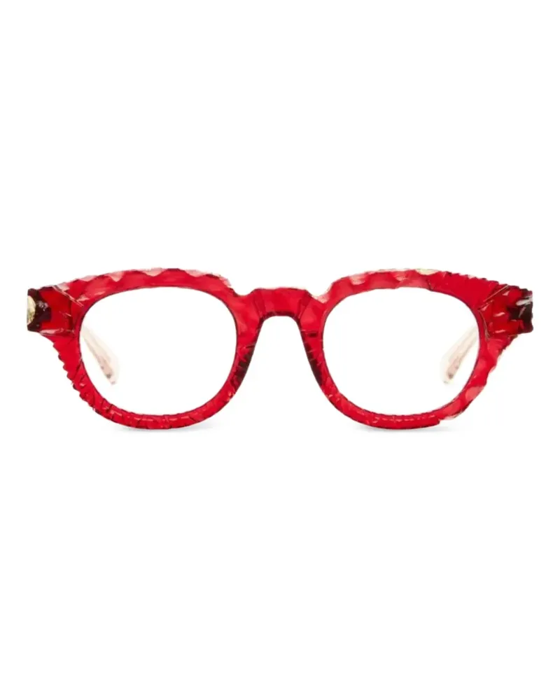 KUBORAUM S1 Brille mit rundem Gestell - Rot Rot