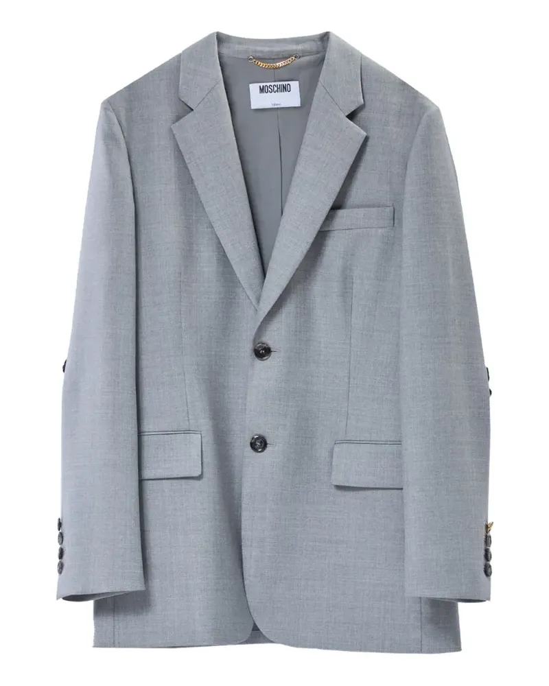 Moschino Blazer mit Ellenbogen-Stickerei - Grau Grau