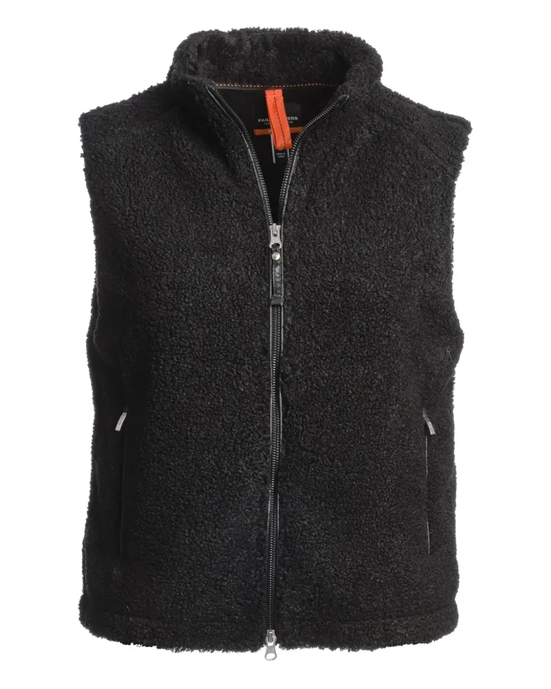 Parajumpers Stehkragen-Weste mit Reißverschluss - Schwarz Schwarz