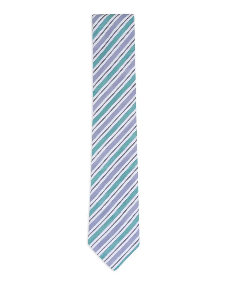 Ermenegildo Zegna striped tie - Weiß Weiß