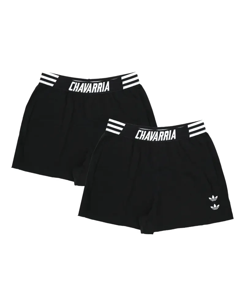 adidas x Willy Chavarria cotton shorts - Schwarz Schwarz