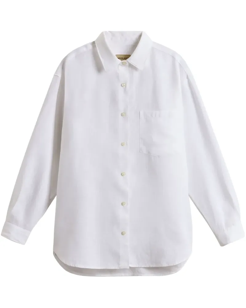 Woolrich Hemd aus Leinen - Weiß Weiß