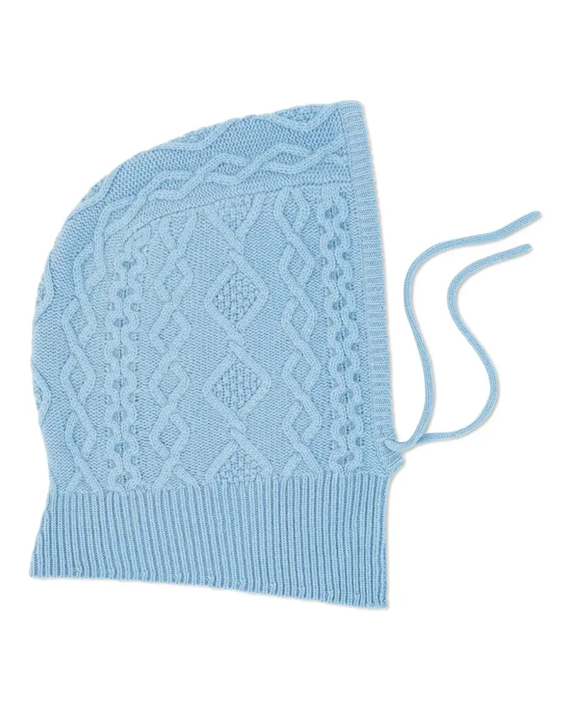 Eric Bompard cable-knit tie hood - Blau Blau