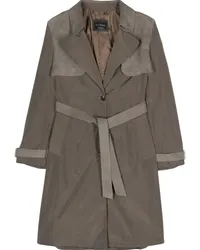 SUPREMA Trenchcoat mit Kontrasteinsatz Grün