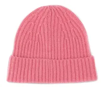 Gerippte Kaschmirmütze - Rosa