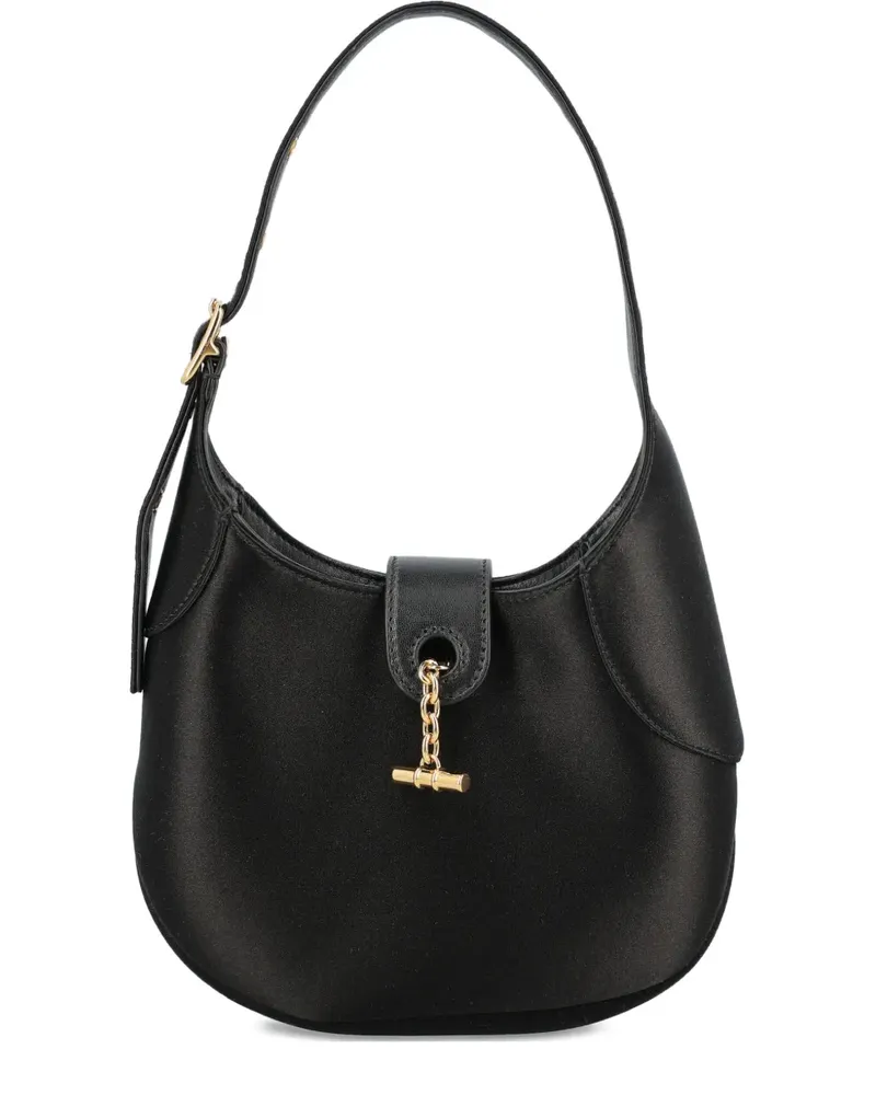 Loro Piana Mini Bobbin Schultertasche mit Knebelverschluss - Schwarz Schwarz