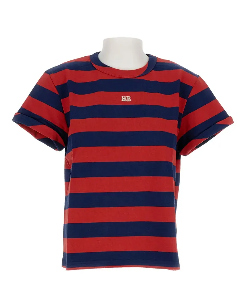 Wales Bonner Gestreiftes T-Shirt - Blau Blau