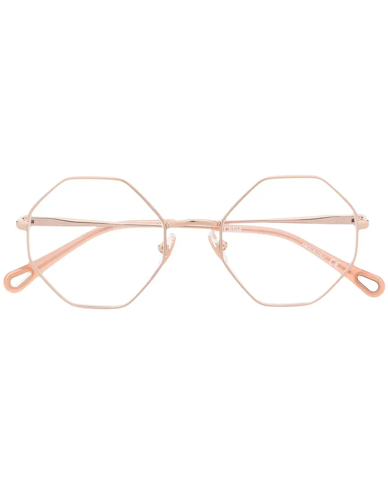 Chloé Sonnenbrille mit achteckigem Gestell - Rosa Rosa