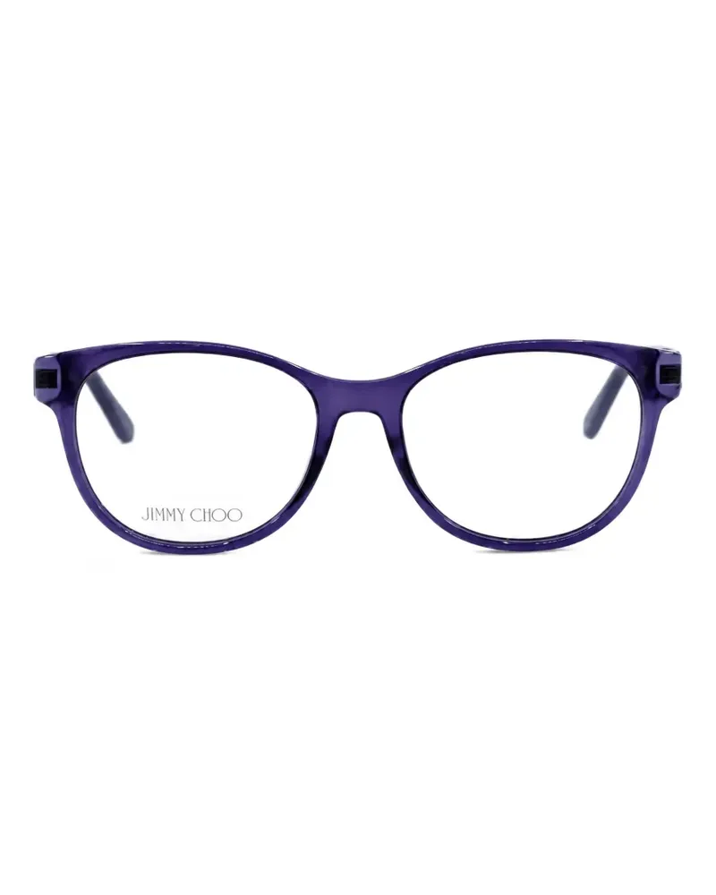 Jimmy Choo logo-plaque square-frame glasses - Violett Violett