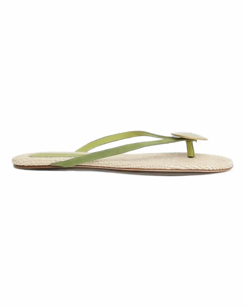 Christopher Esber Aura Quartz stone-embellished flip flops - Grün Grün