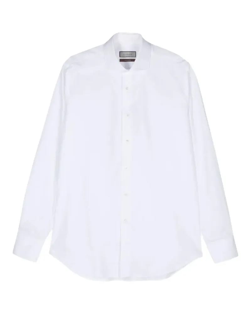 Canali Impeccabile spread-collar long-sleeve shirt - Weiß Weiß
