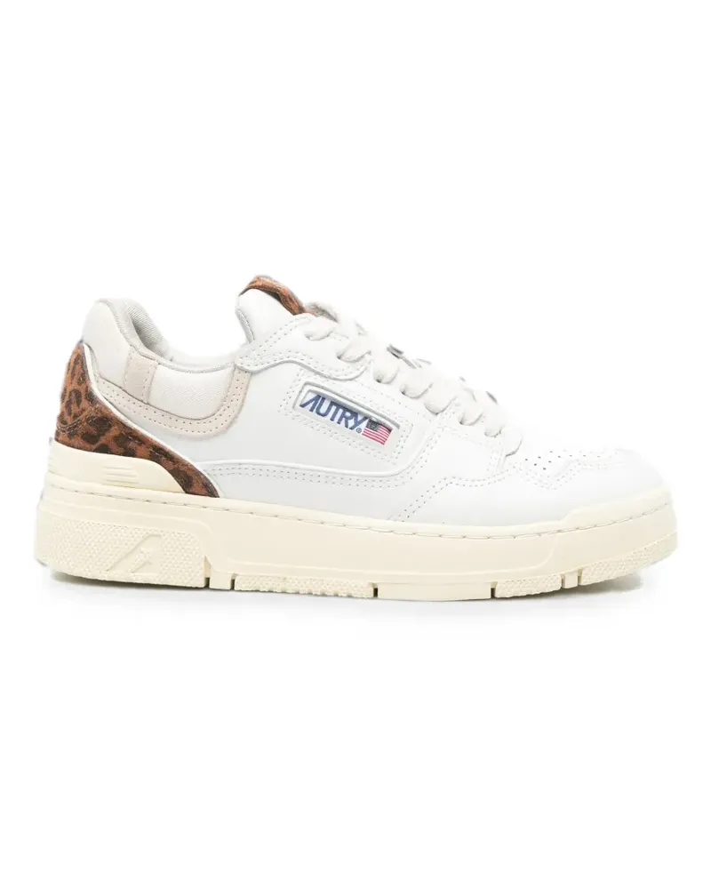 AUTRY CLC leopard-print sneakers - Weiß Weiß