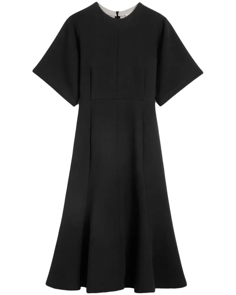 AMI Paris Midikleid in A-Linie - Schwarz Schwarz