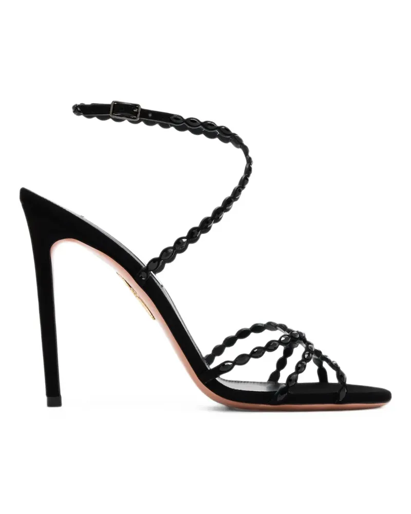 Aquazzura Sandalen mit Kristallen - Schwarz Schwarz