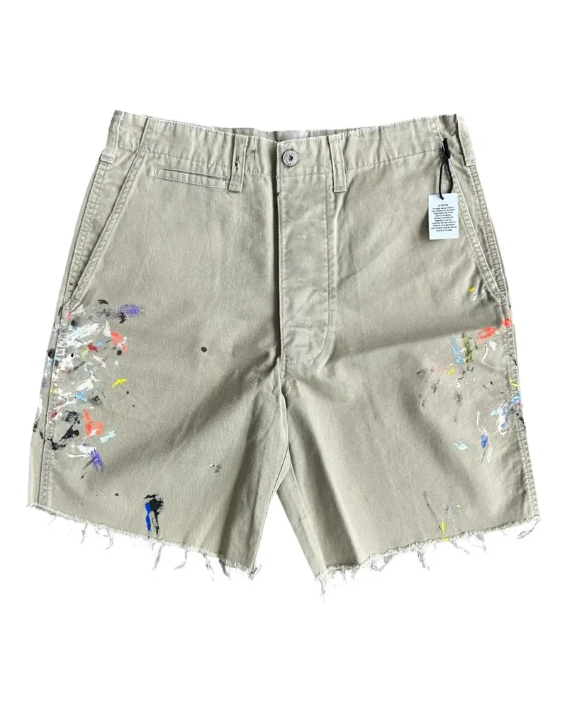 GALLERY DEPT. Workshop paint-splatter shorts - Nude Nude