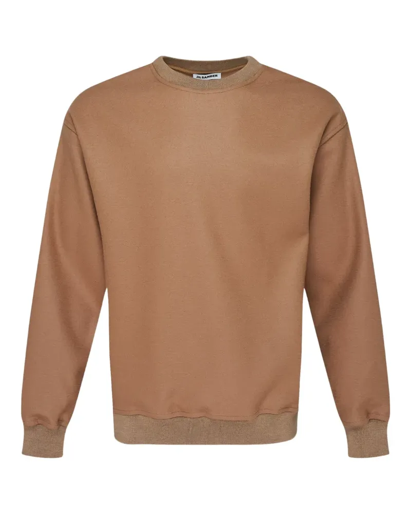 Jil Sander Pullover aus Woll-Melton - Braun Braun