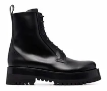 Knöchelhohe Schnürstiefel - Schwarz
