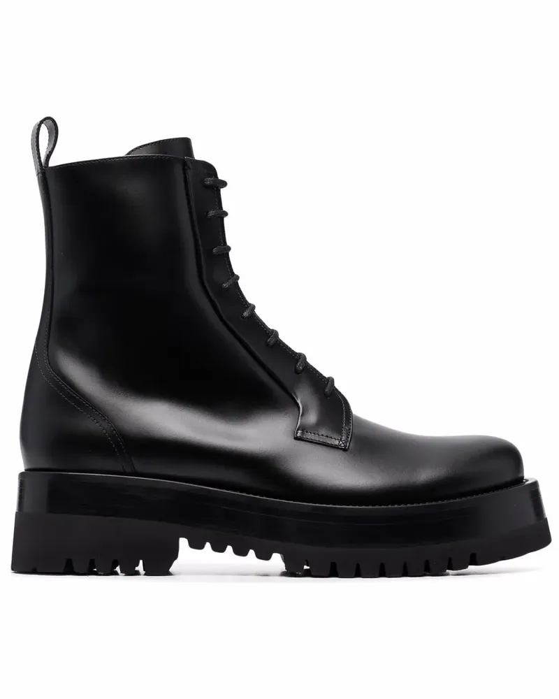 Valentino Garavani Knöchelhohe Schnürstiefel - Schwarz Schwarz