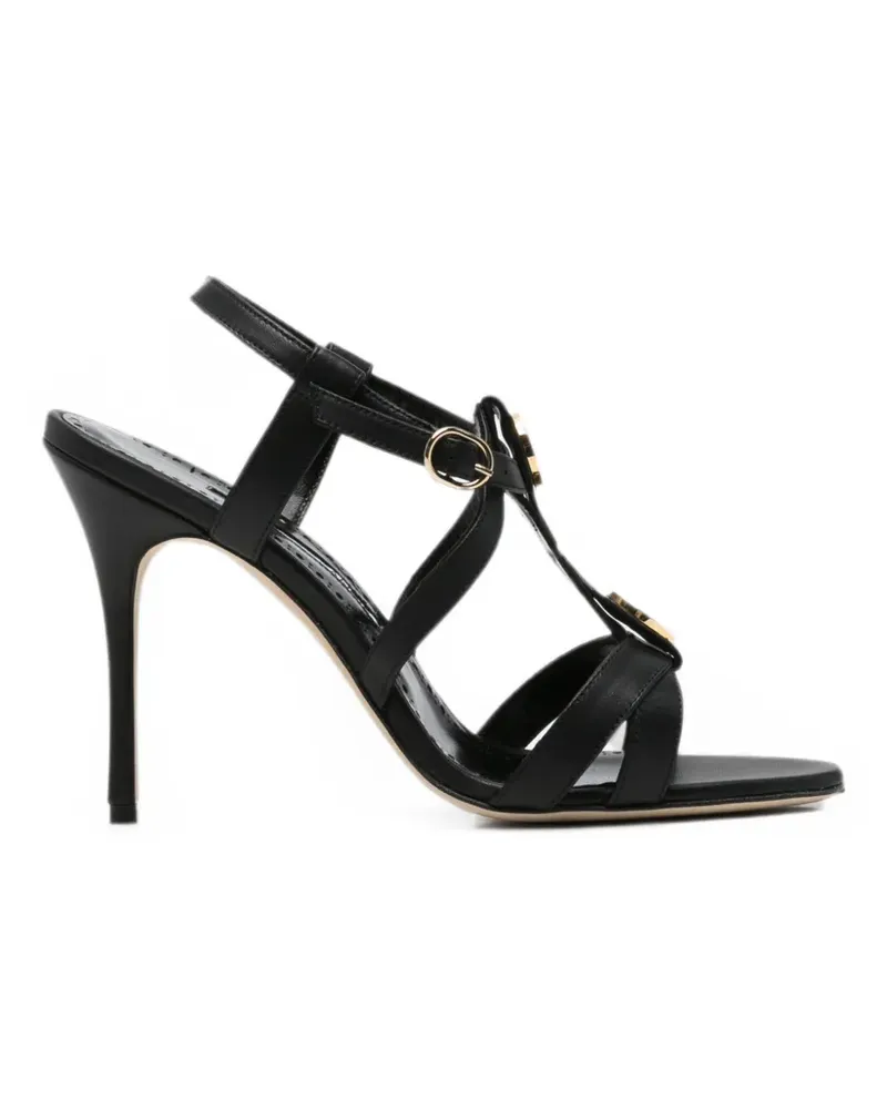 Manolo Blahnik Giza disc-embellished sandals - Schwarz Schwarz