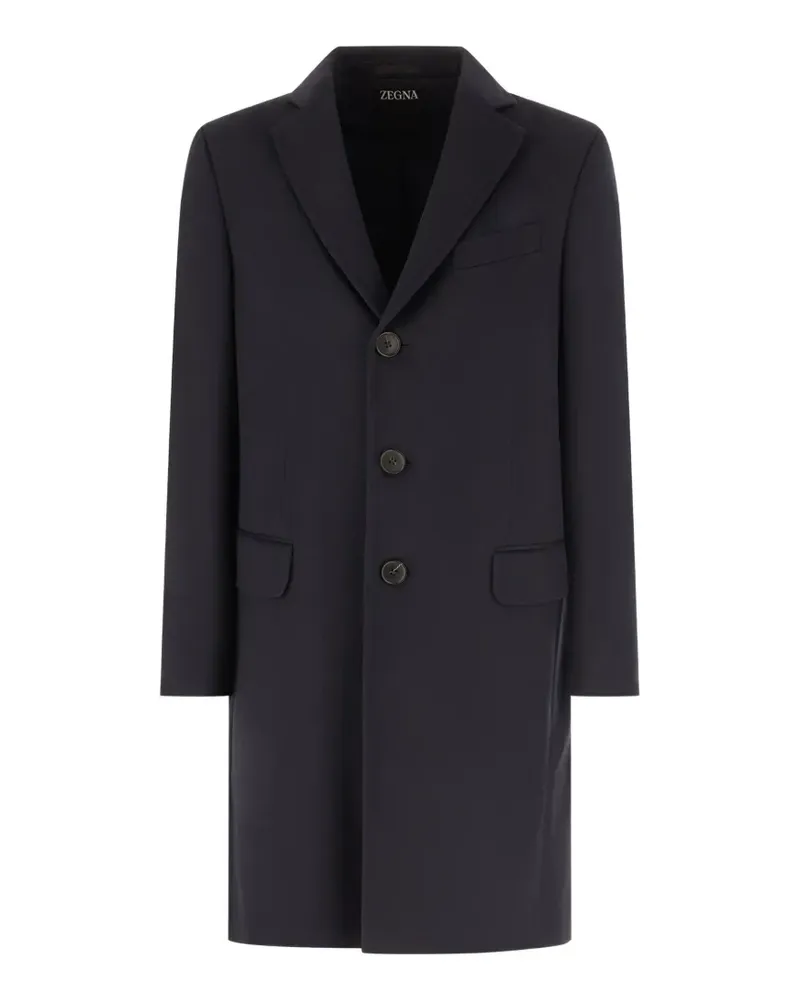Ermenegildo Zegna single-breasted notched-lapel coat - Blau Blau