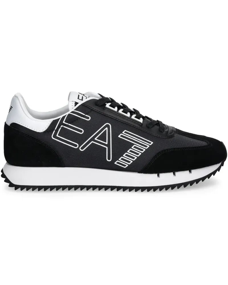 EA7 Sneakers mit Logo-Print - Schwarz Schwarz
