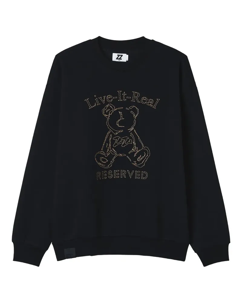 Izzue teddy bear-embroidered sweatshirt - Schwarz Schwarz
