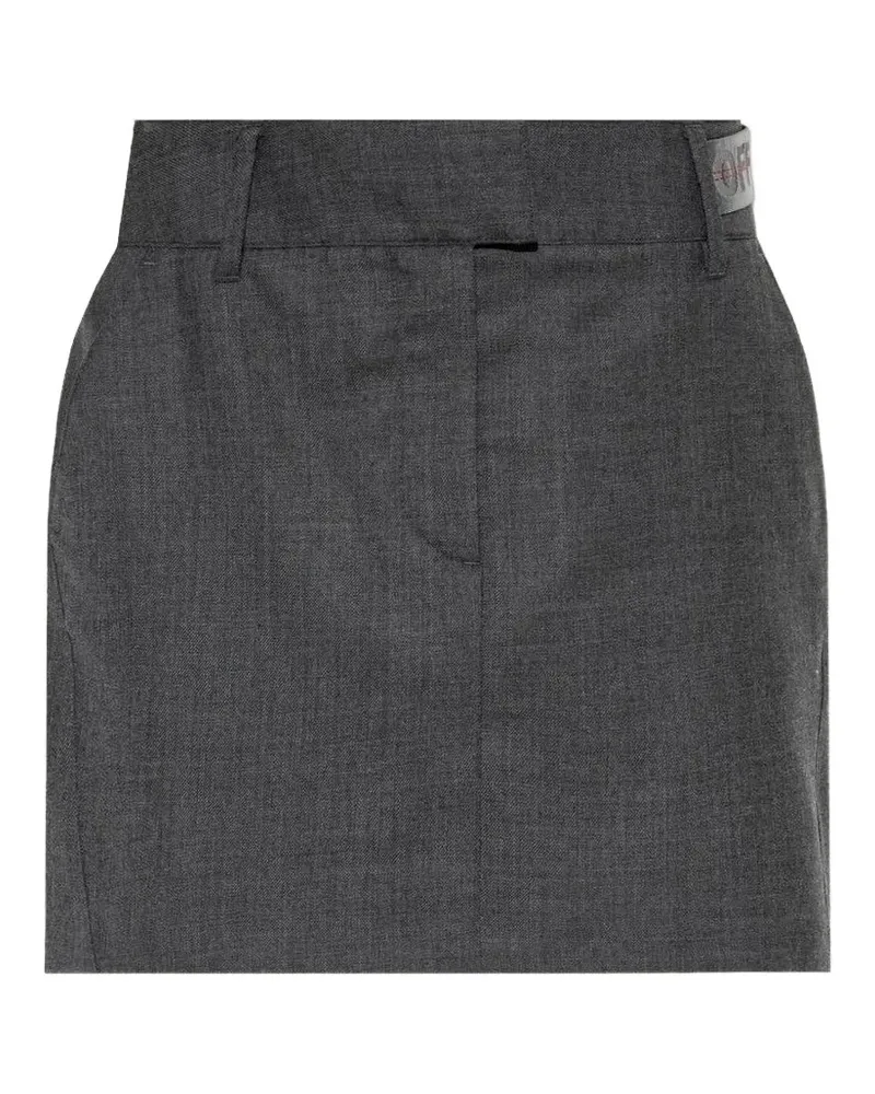 OFF-WHITE light wool mini skirt - Grau Grau