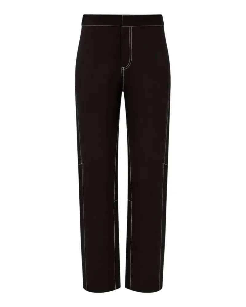 Rag & Bone contrast-stitch straight-leg trousers - Schwarz Schwarz