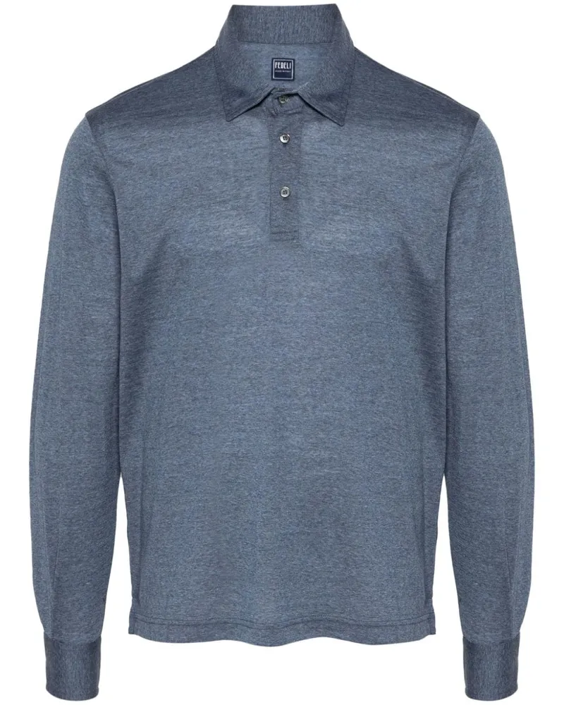 Fedeli Klassisches Poloshirt - Blau Blau