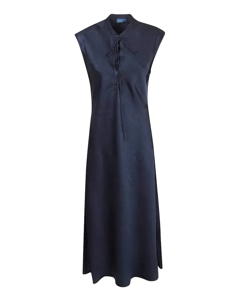 Ralph Lauren tie neck dress - Blau Blau