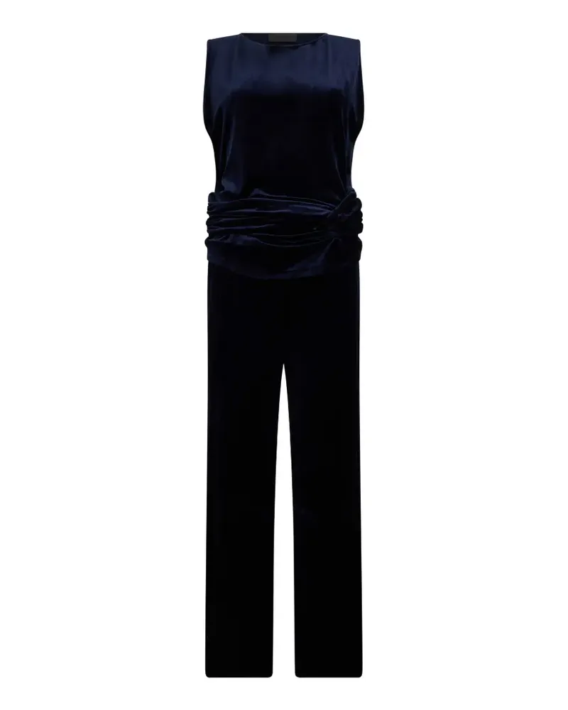 Alberta Ferretti Jumpsuit aus Samt - Blau Blau