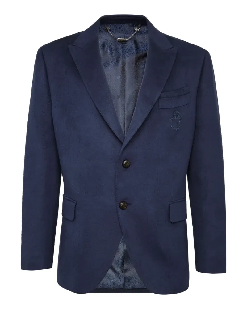 Billionaire Crest single-breasted blazer - Blau Blau