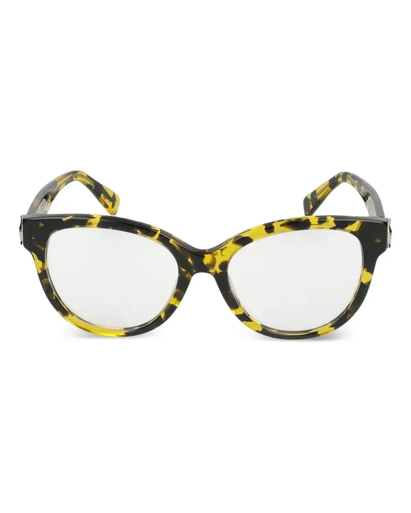 Longchamp Sonnenbrille mit Brauensteg - Gelb Gelb