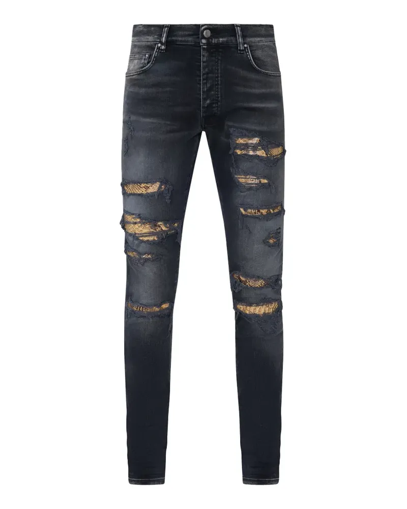 Amiri Snake Thrasher Skinny-Jeans - Schwarz Schwarz