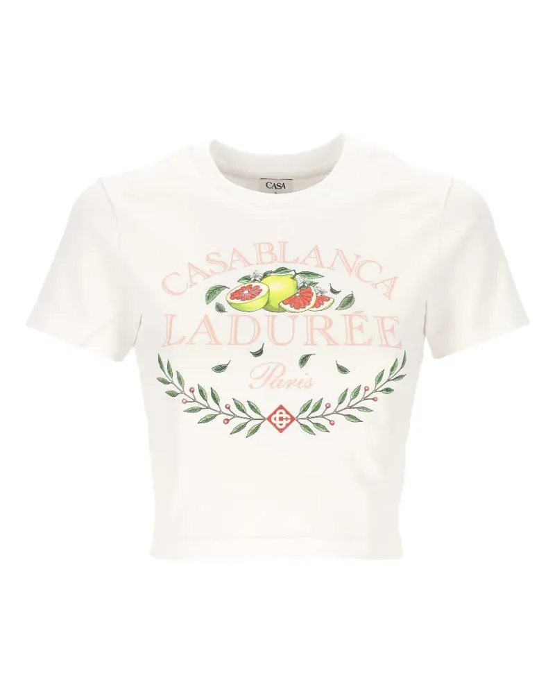 Casablanca Paris x Ladurée graphic-print T-shirt - Weiß Weiß