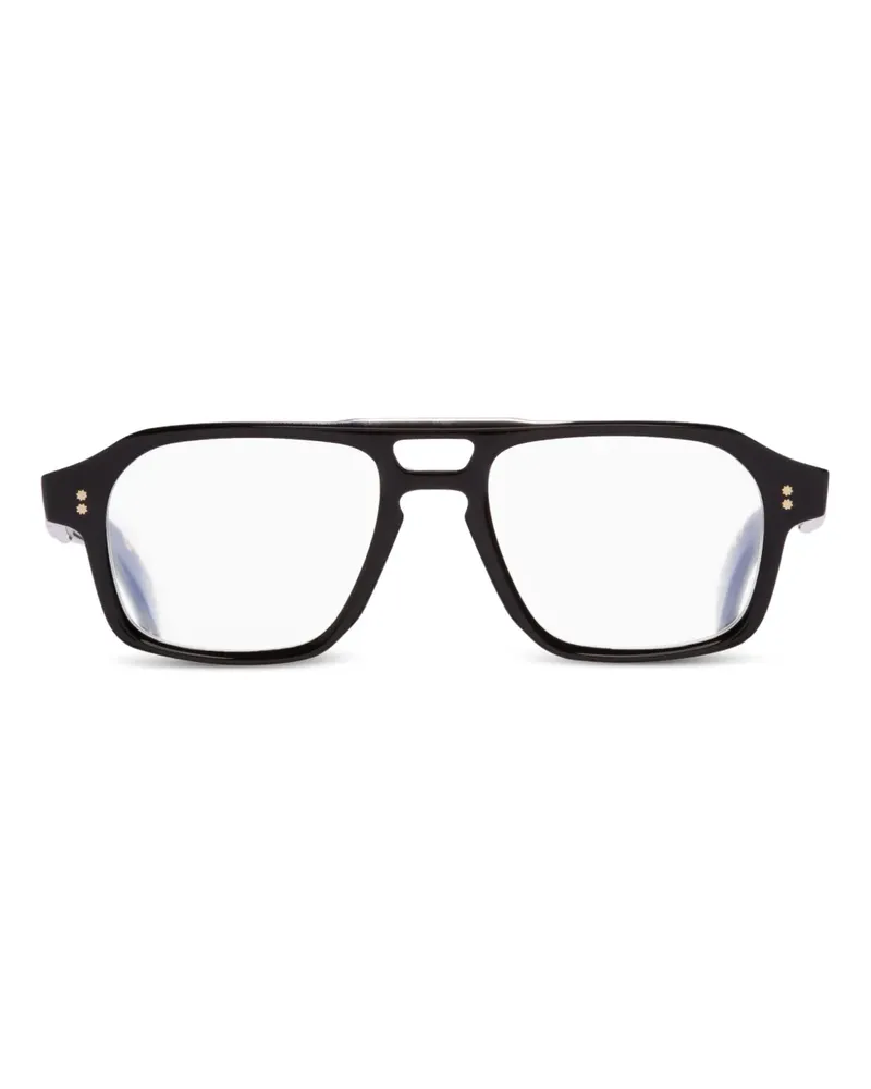 Cutler and Gross Brille mit geometrischem Gestell - Schwarz Schwarz